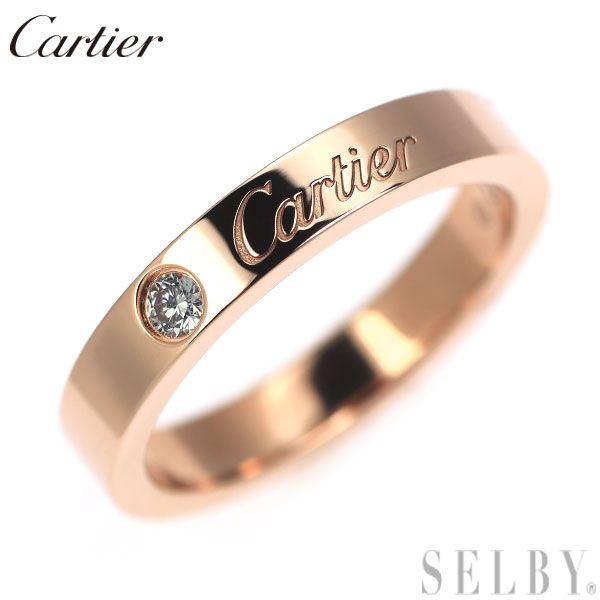 Cartier　エングレーブド リング　18K 1ダイヤ PG Cartier エングレーブド リング 18K 1ダイヤ PG Cartier