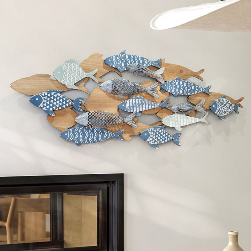 壁掛け インテリア オブジェ ウォール アート 魚 オーシャンスタイル クリエイティブ おしゃれ かわいい 置物 ディスプレイ 北欧 装飾品 8-14