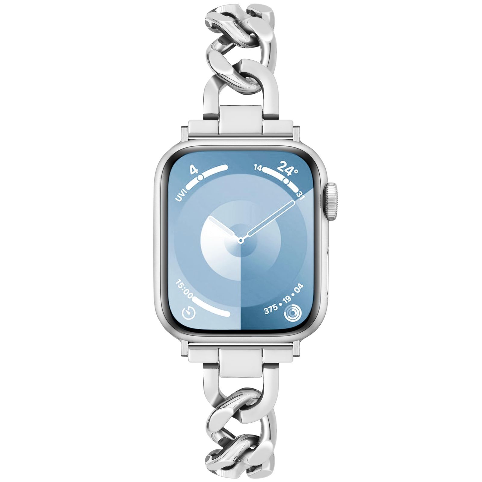 【在庫処分】5 6 7 4 8 SE 3 9 Series 2 iWatch 38mm 1 40mm 41mm バンド バンド 金属チェーンベルト リング型交換用ベルト Watch Apple 工具付き（シルバー） 互換アップルウオッチバンド Aniaboho
