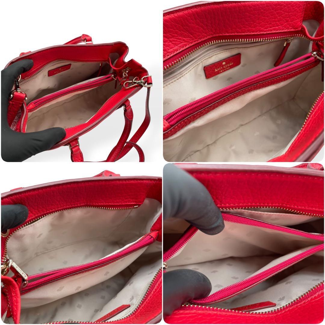 Kate Spade ネイビー/レッド ハンドバッグ ショルダーバッグ 2way ブランドファッション - Kate Spade ネイビー/レッド