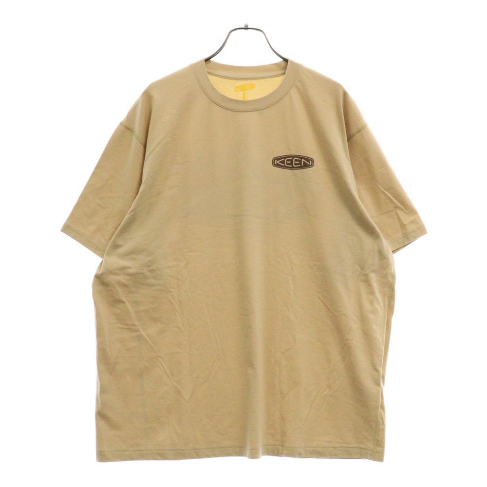 KEEN (キーン) ロゴプリント 半袖 Tシャツ ベージュ