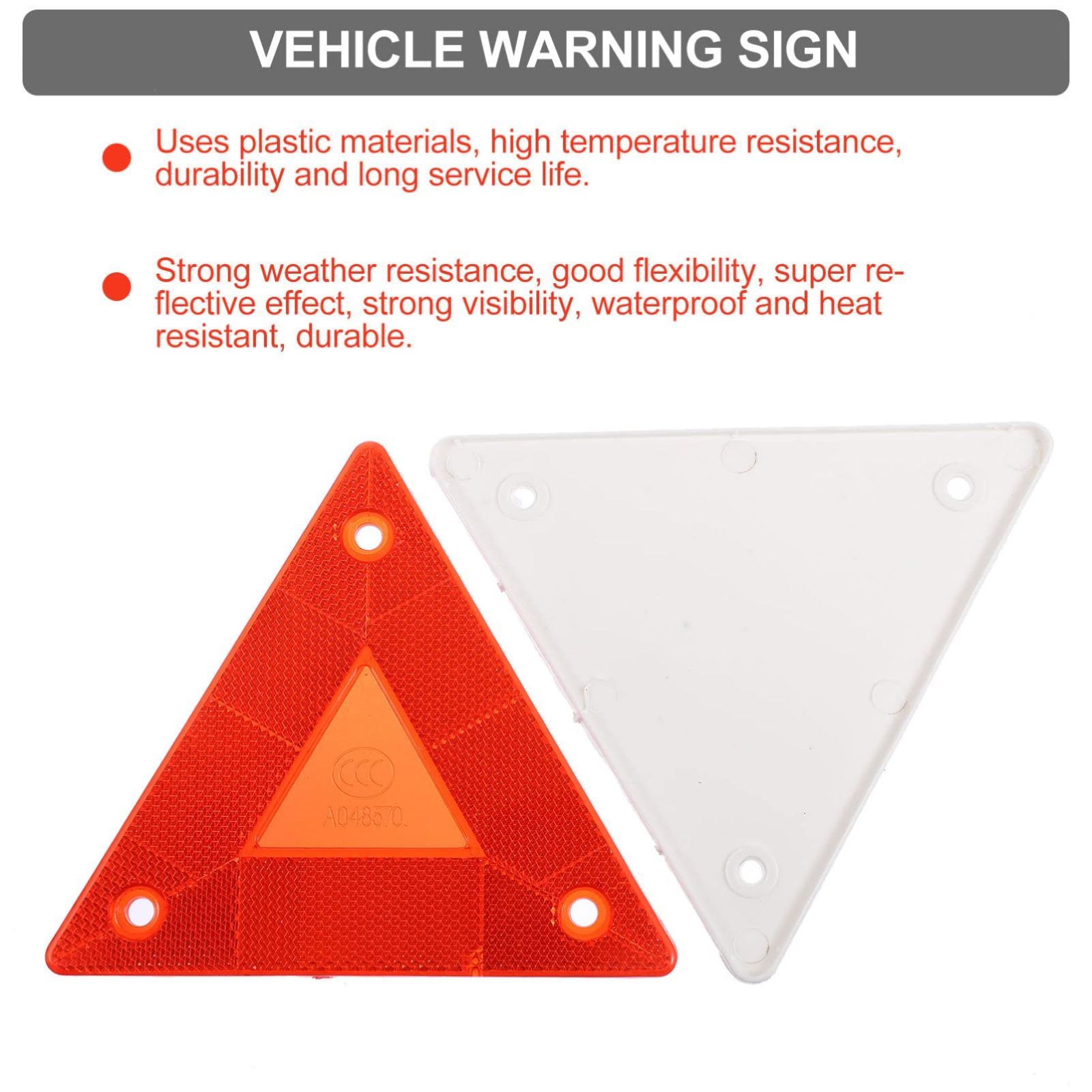 【数量限定】10枚セット 牽引車用 船舶 トレーラー トラック 三角形標識 移動車用 リフレクター 低速車マーク 三角 汎用 反射板 TOYMYTOY