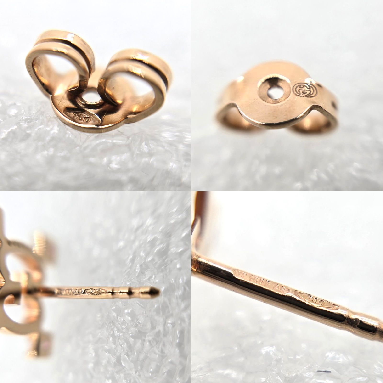 GUCCI グッチ GG アイコン スターダスト ピアス 片耳 K18PG 750 ピンク