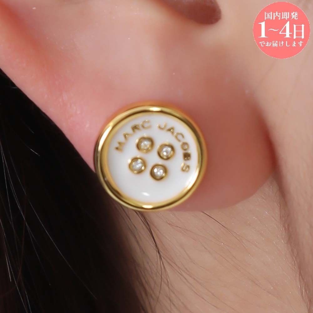 【MARC JACOBS】ボタンスタッド ピアス MARC JACOBS マークジェイコブス ボタンエナメルスタッド ピアス