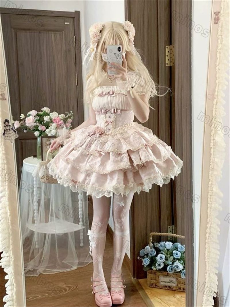 フェミニンな甘ロリプリンセスドレス