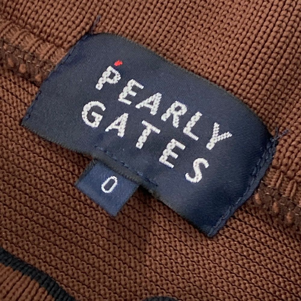 サイズ：0 PEARLY GATES パーリーゲイツ 2023年モデル ニットセーター フリル  ブラウン系 [240101481807] ゴルフウェア レディース ストスト サイズ：0 PEARLY GATES パーリーゲイツ 2023年モデル ニット