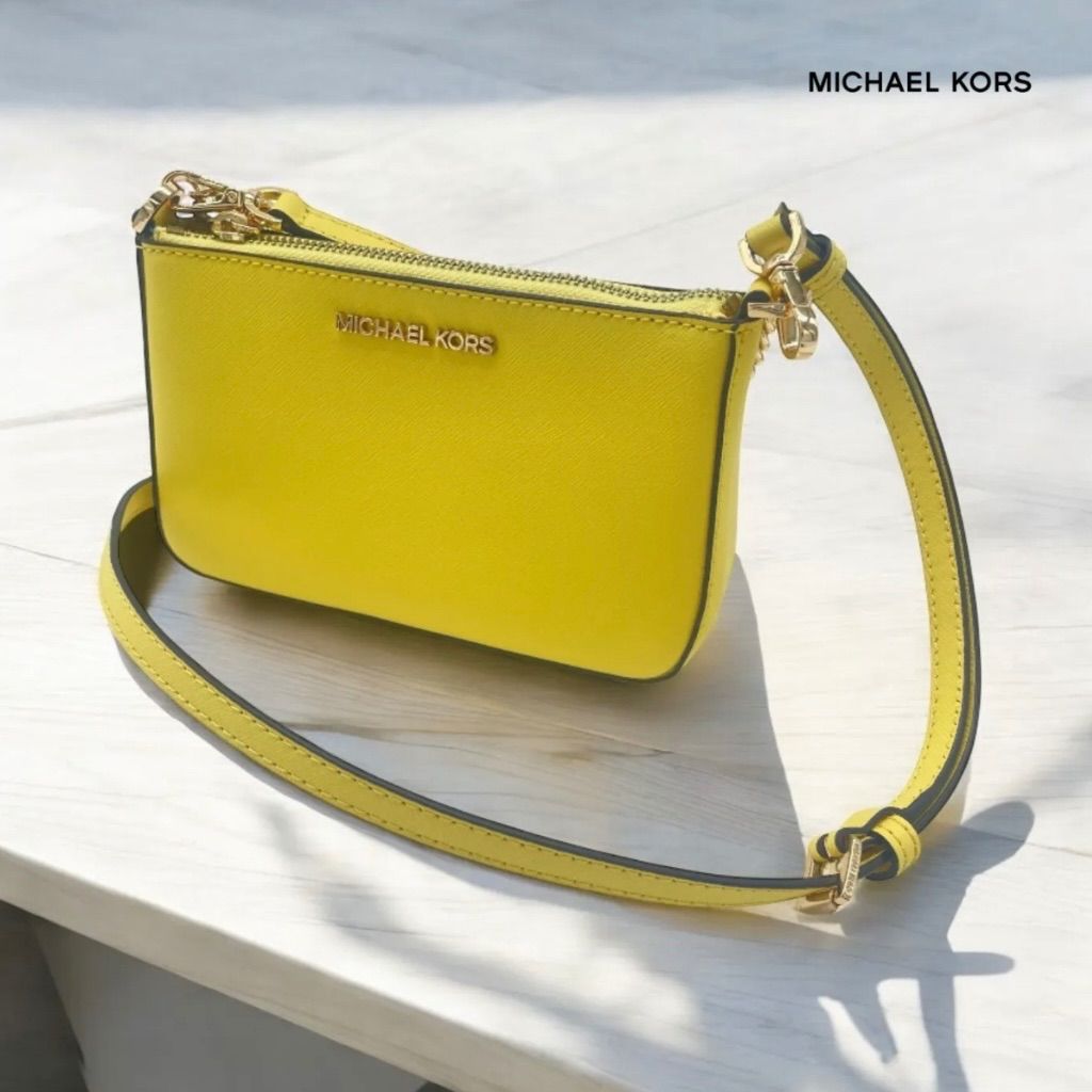 MICHAEL KORS マイケルコース ショルダーバッグ イエロー 黄色 ゴールドチェーン 春夏バッグ