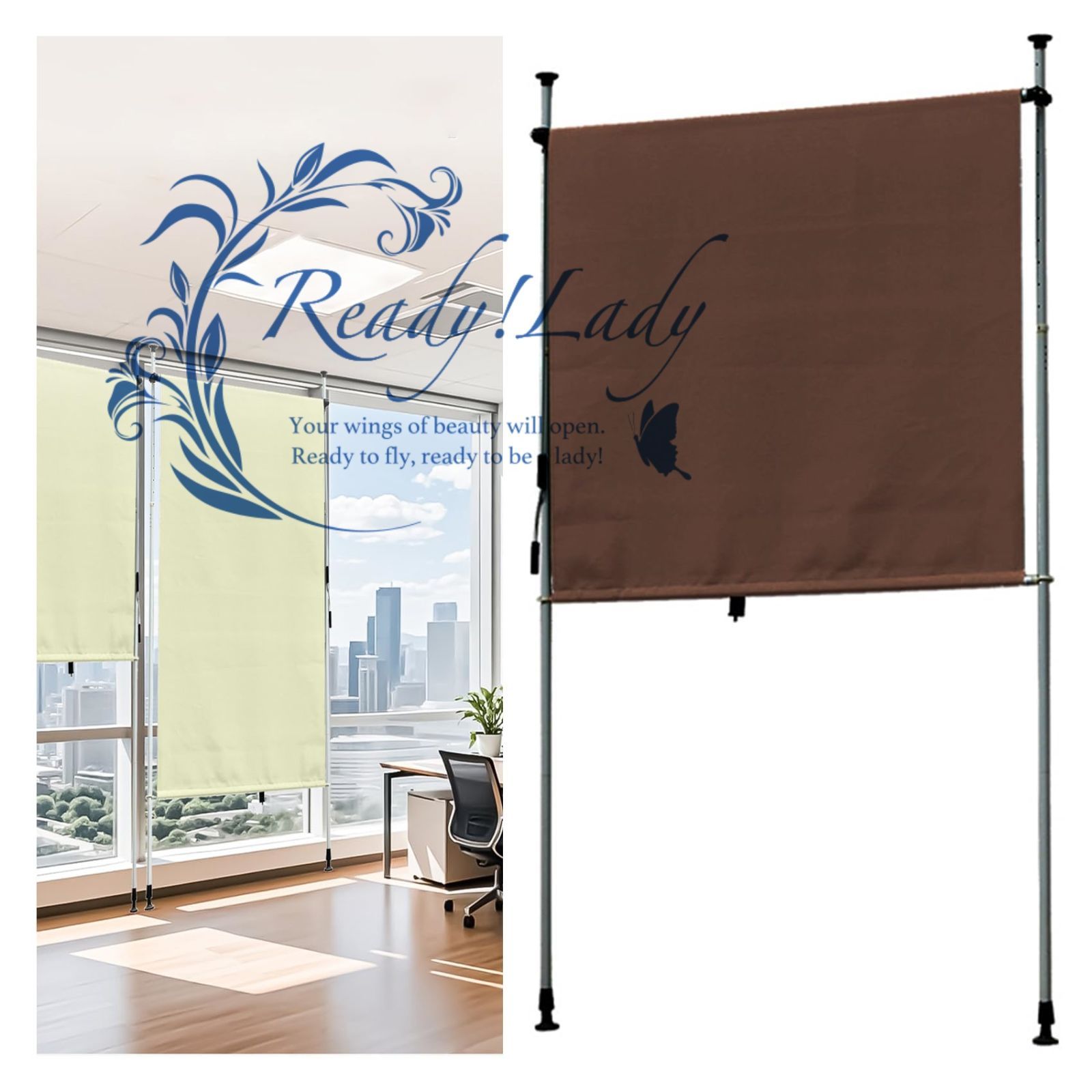 サンシェード ベランダ突っ張り式サンシェード