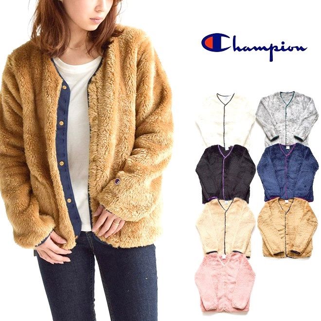 チャンピオン Champion レディース フリース ボア スナップ ジャケット