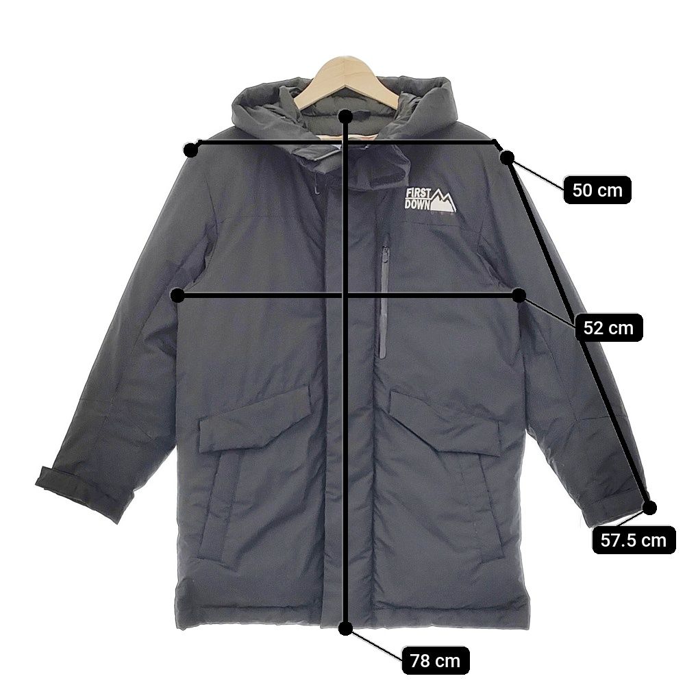 FIRST DOWN/FREAK'S STORE フリークスストア別注 フーデッドロングダウンジャケット サイズS ダウンジャケット ブラック レディース ファーストダウン/フリークスストア【中古】5-0111A◎ FIRST DOWN/FREAK'S STORE フリークスストア別注 フーデッド