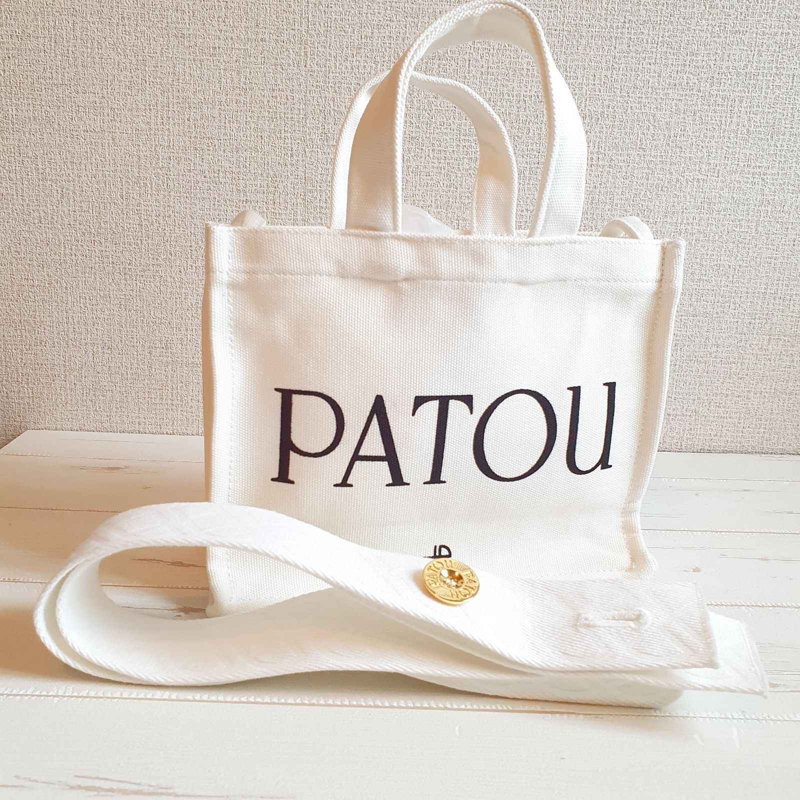 【新品・未使用】PATOU オーガニックコットンスモールキャンバストート　ホワイト　AC0250076