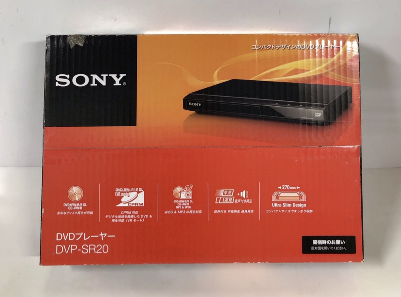未使用レベル 展示品 ソニー SONY DVDプレーヤー DVP-SR20 SONY (ソニー) DVDプレーヤー 未使用品 DVP-SR20 -｜トレファク