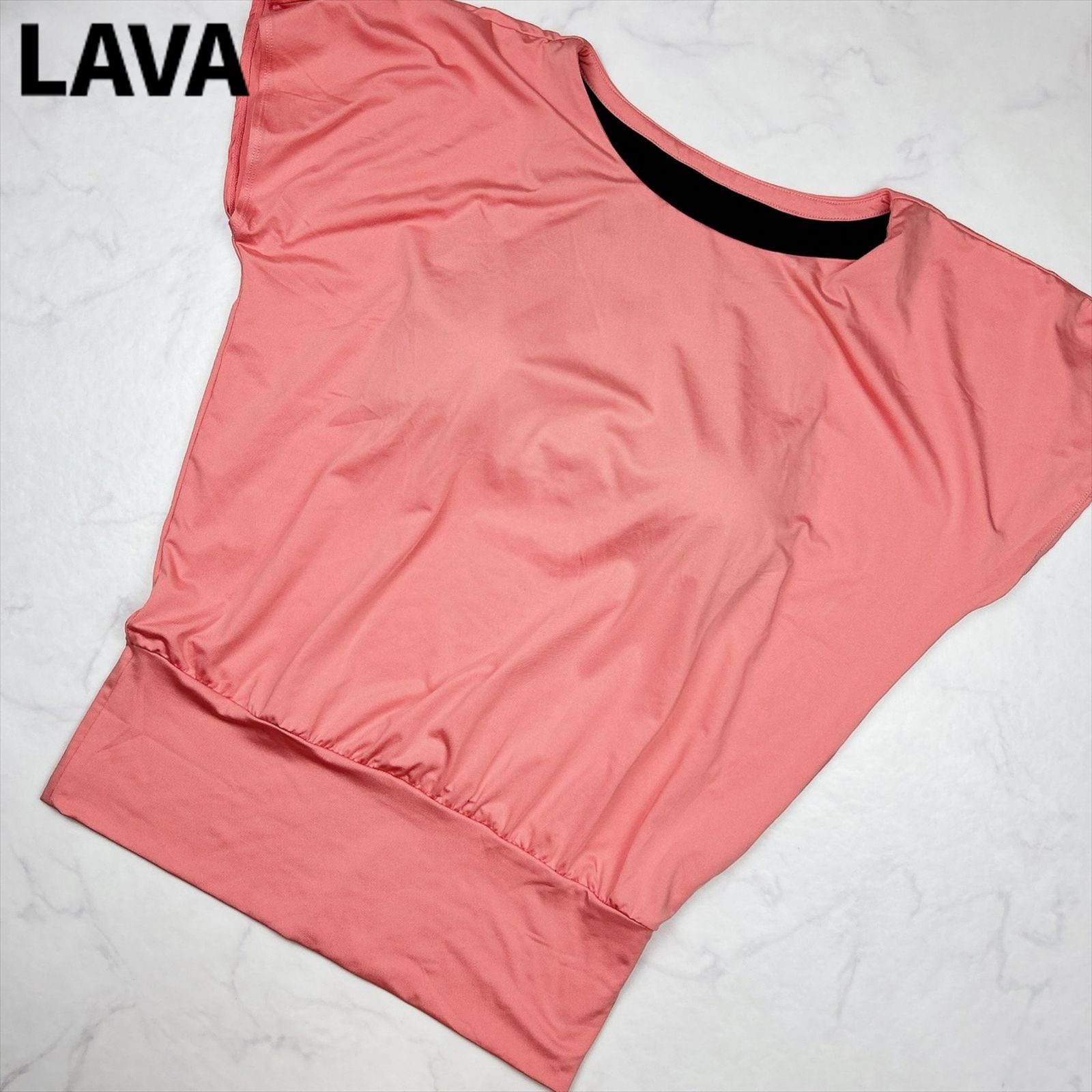 目立った傷や汚れなし】LAVA ラバ カップ付きTシャツ F コーラルピンク - メルカリ