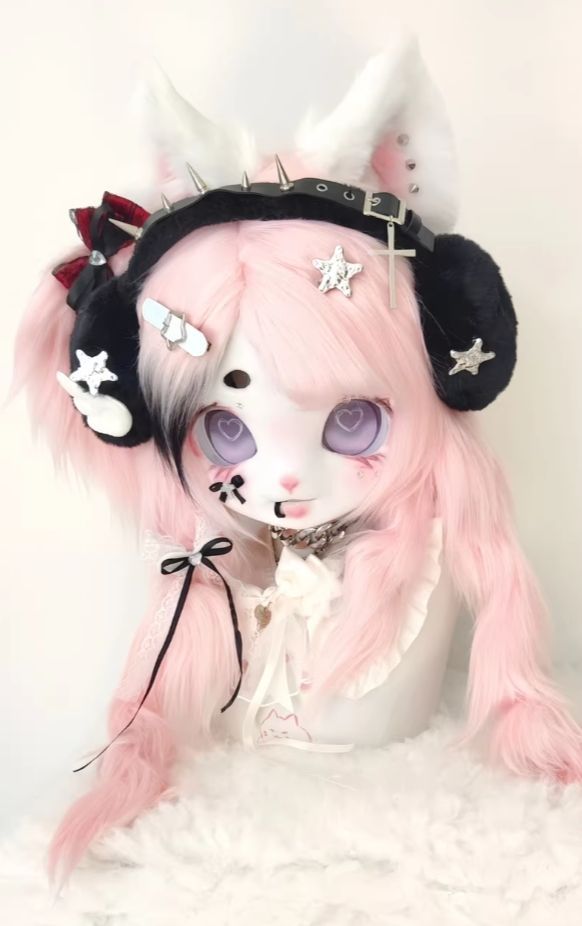 猫面 ネコ ファースーツ 着ぐるみ ヘッドのみ 全頭マスク ケモノ