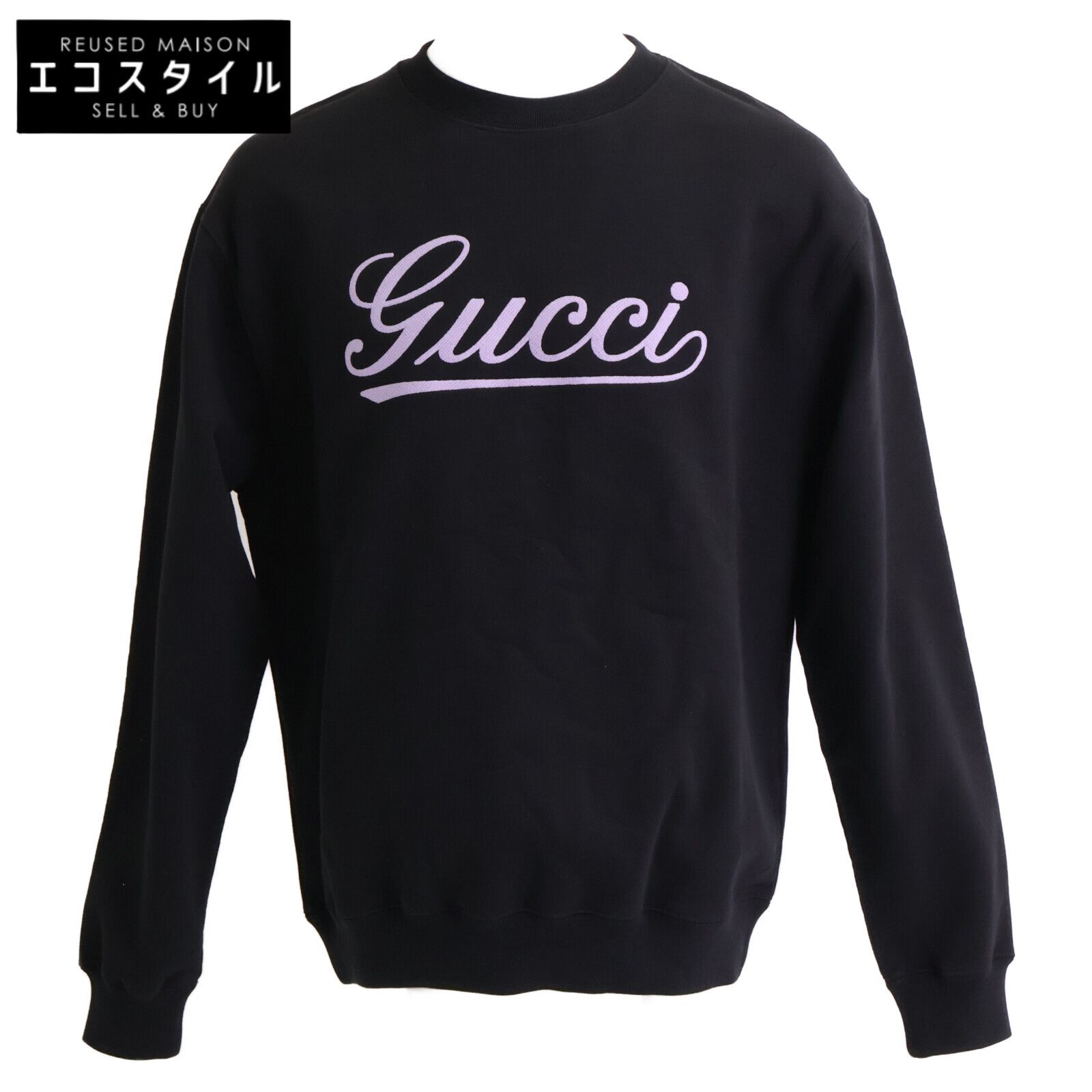 GUCCI グッチ | 正規 784413 エンブロイダリーロゴ コットン スウェットシャツ| S