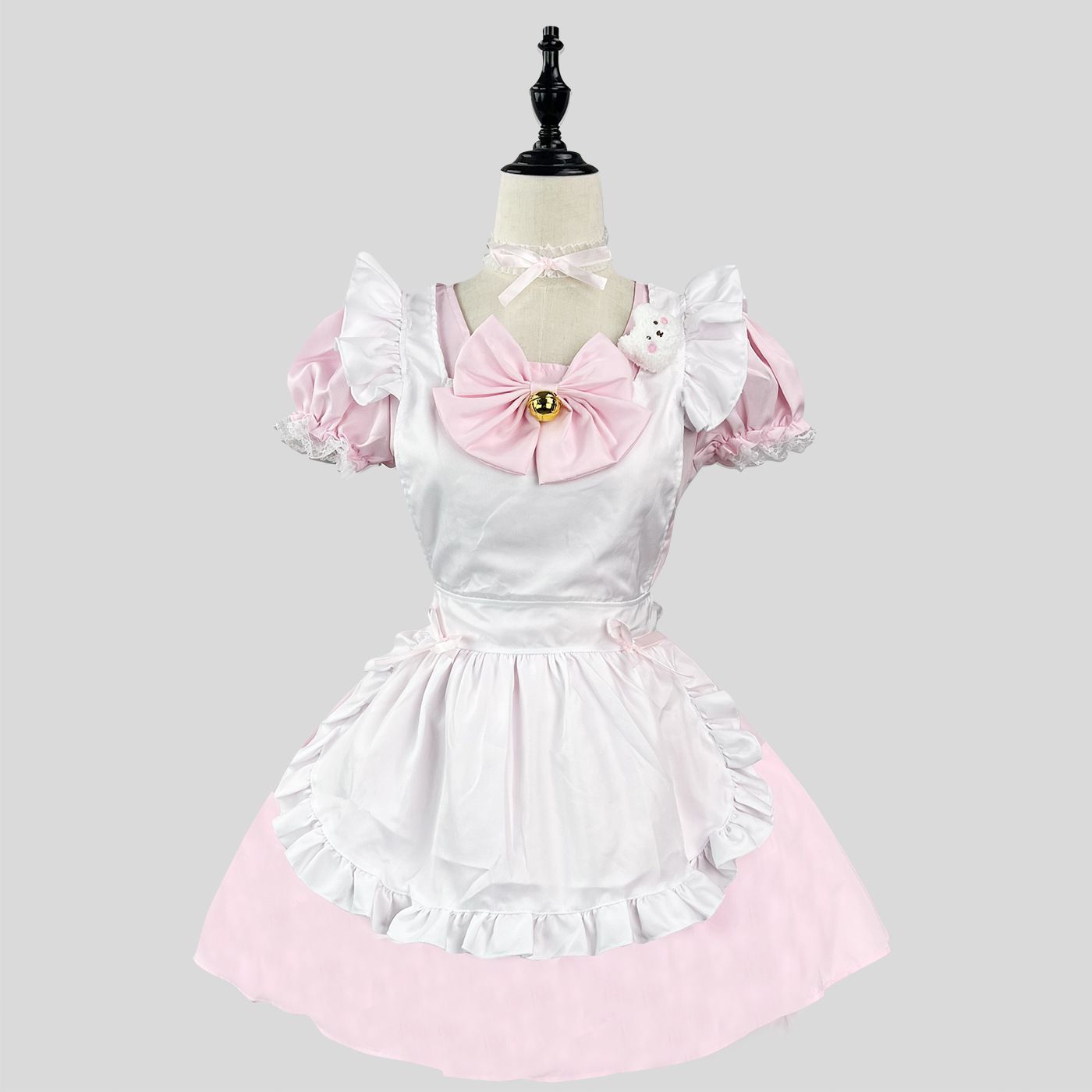 メイド風 フリルエプロン付き