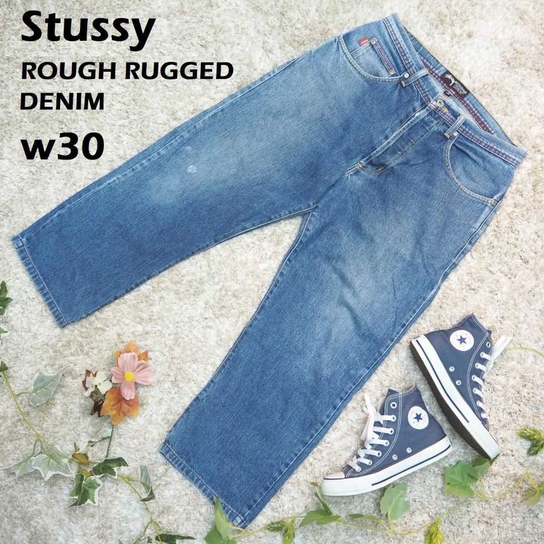 STUSSY ROUGH RUGGED DENIM デニム バギーパンツ w30 - メルカリ