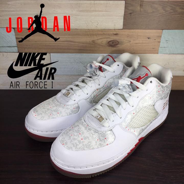 新品 デッドストック NIKE AIR JORDAN5 × AIR FORCE1 ナイキ エア ジョーダン5 x エア フォース1 ホワイト レッド  26cm N01442 325331-111 - メルカリ