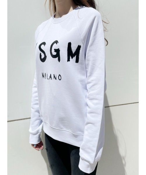 MSGM エムエスジイエム コットン ロゴ スウェット トレーナー XS 白