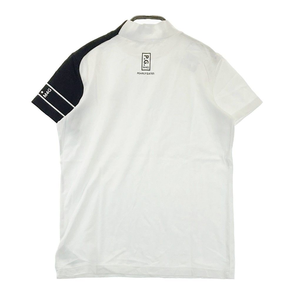 サイズ：1 PEARLY GATES パーリーゲイツ 2023年モデル ハイネック 半袖Tシャツ  ホワイト系 [240101415477] ゴルフウェア レディース ストスト サイズ：1 PEARLY GATES パーリーゲイツ 2023年モデル