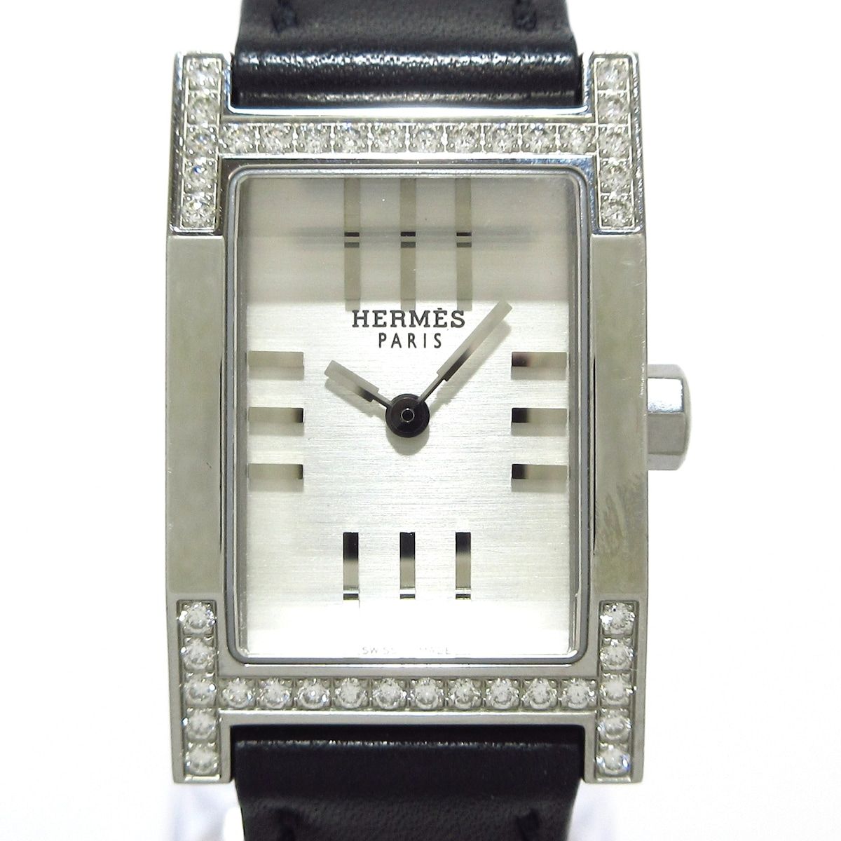 エルメス腕時計 エルメス クリッパー クォーツ SS/GP ホワイト文字盤 24.0mm