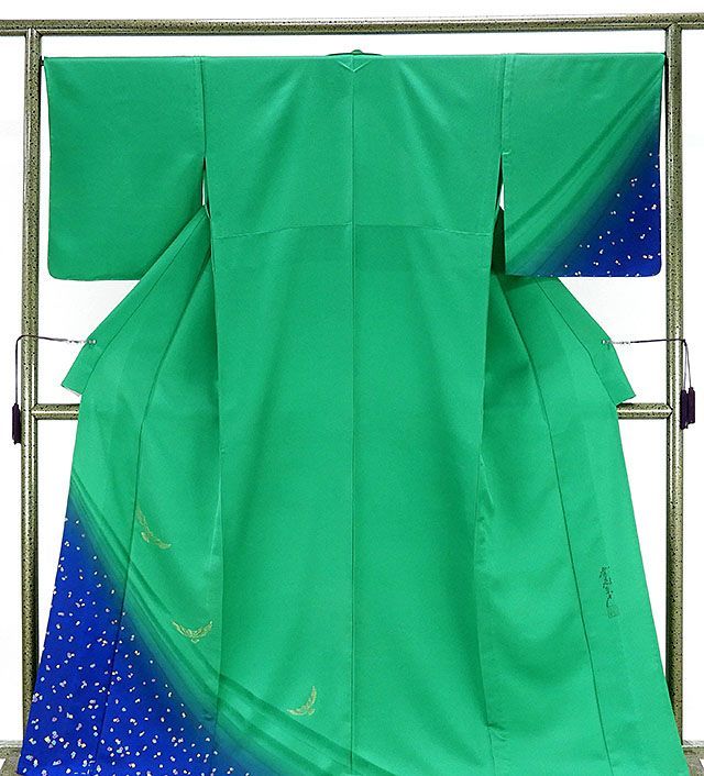 単衣 訪問着 新品 仕立て上がり 正絹 単衣 染色作家 斉藤三才作