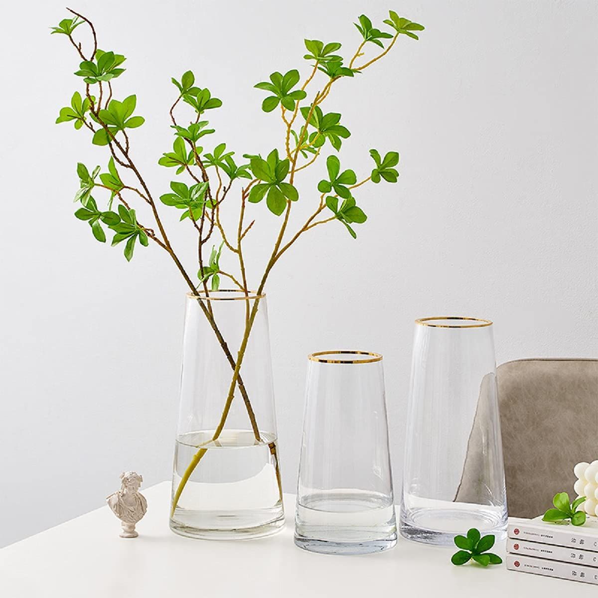 【特価セール】ガラスベース 花瓶ガラス 花器 22cm フラワーベース ガラスボトル 透明 北欧 アレンジ インテリア 水栽培 生け花 造花 おしゃれ シンプル インテリア (hbbl-vase-touming-jinbian-25cm)