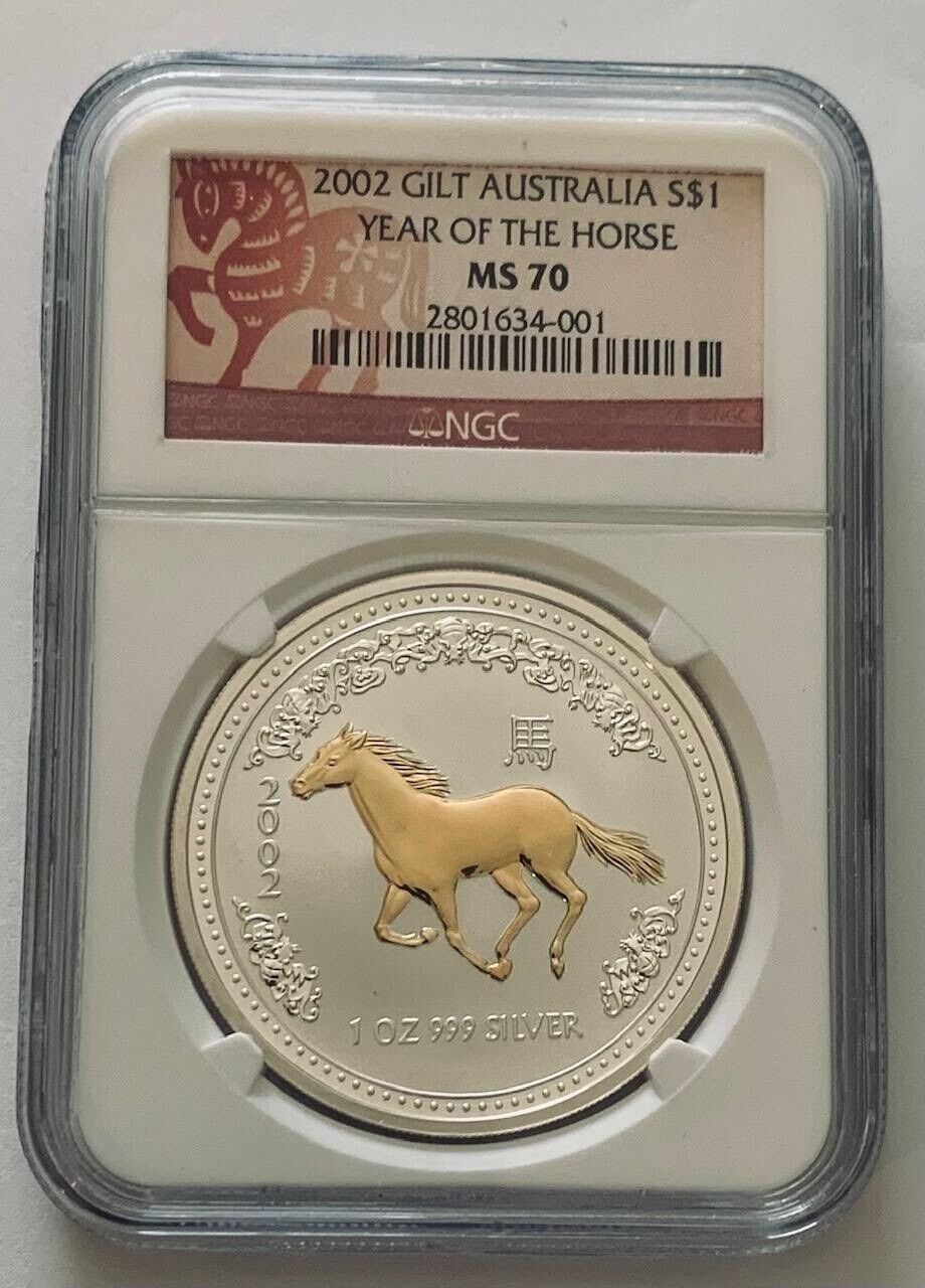 2002 Gilt Atralia $ of the Hse NGC MS70