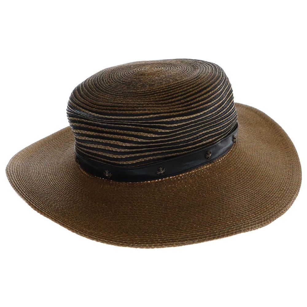 CHROME HEARTS (クロムハーツ) CHプラス装飾ストローハット 麦わら帽子  