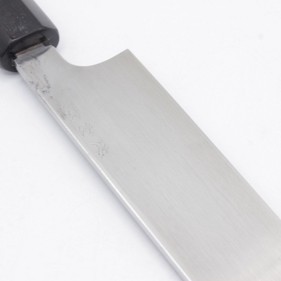 長寿 仙 本焼 柳包丁 尺一 銀巻黒檀柄 鏡面 刃渡り約330mm 和包丁 本焼