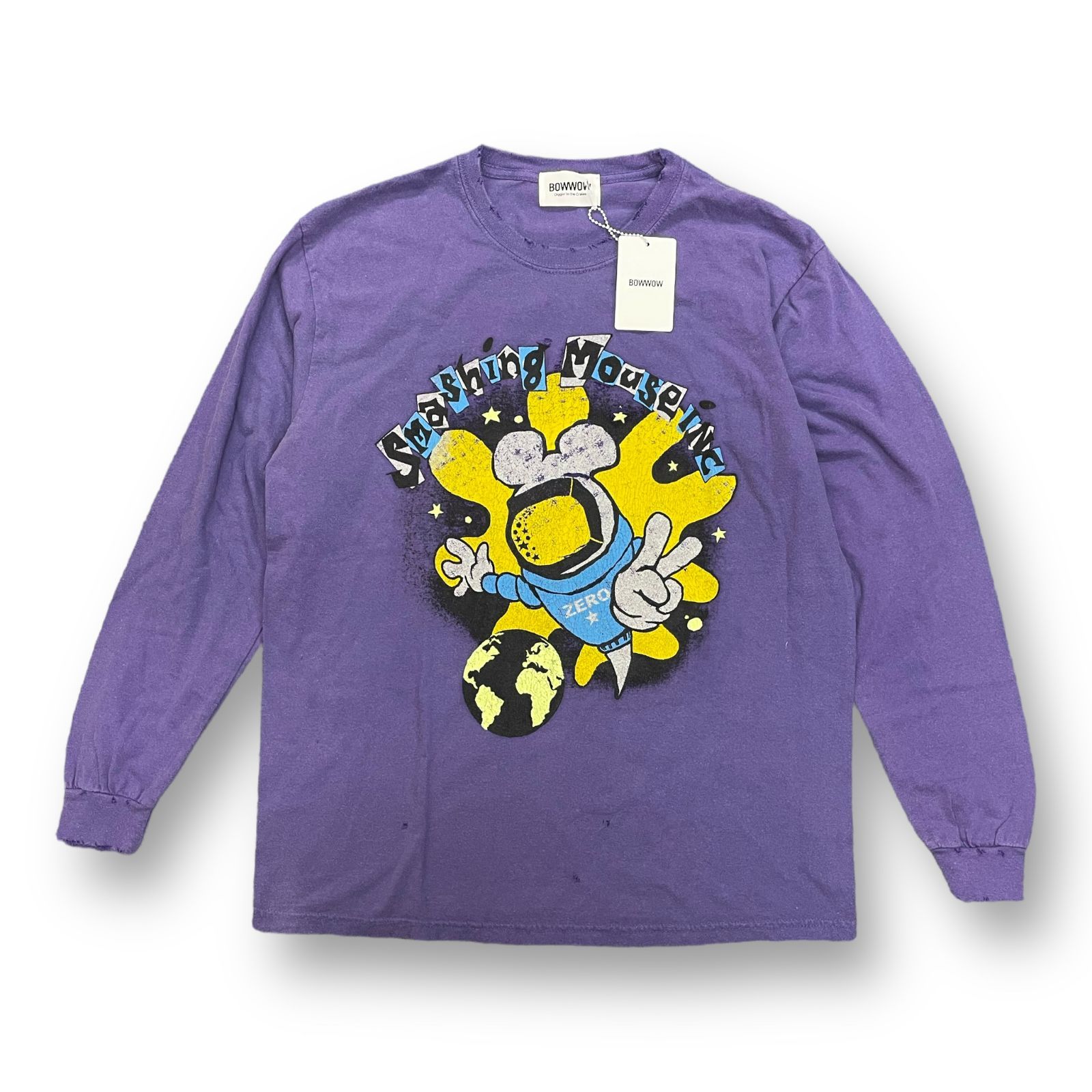 定価13200円 未使用 BOWWOW 22AW SMASHING MOUSE LS マウス プリント