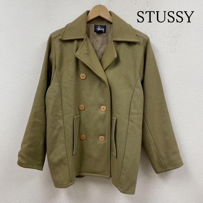 STUSSY ステューシー コート ピーコート 90s OLD ウール ショート丈 P ピー コート ジャケット ボタン 紺タグ