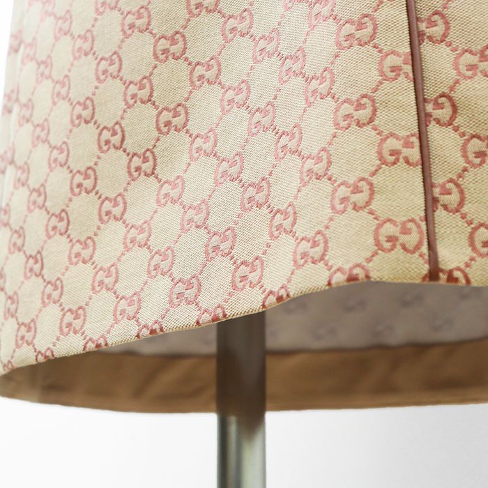 新品同様】グッチ 2018年 レザーパイピング GGキャンバス モノグラム  