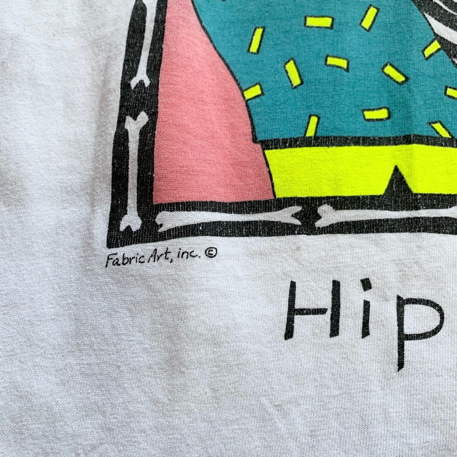 「数量限定 在庫処分セール」 Rob Art Fabric 90's Bardel アート系 T-Shirts【XL】 Bone Hip トップス