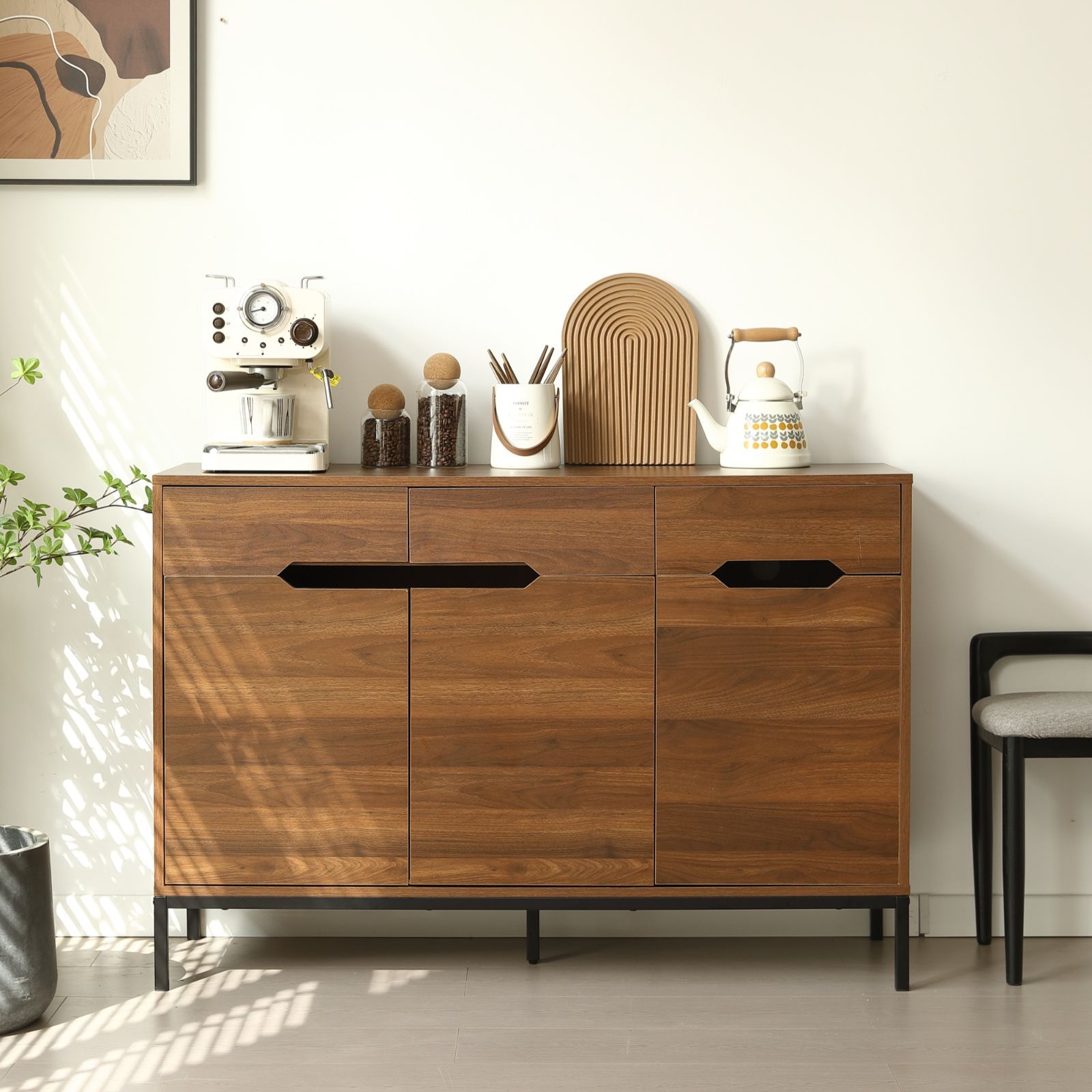 両開き 扉付きシェルフ