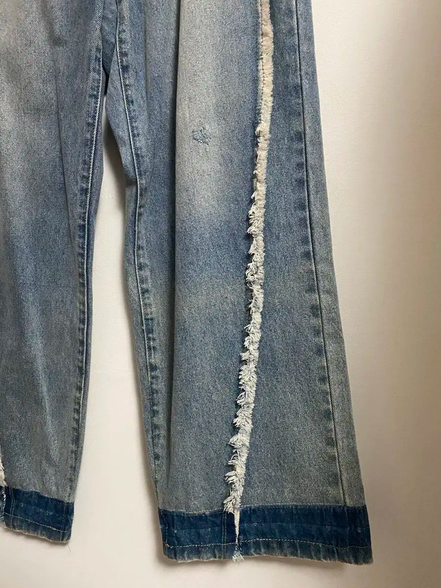 INSTANTFUNK フリンジ ワイド デニム パンツ S DECORATOM_COM_BR