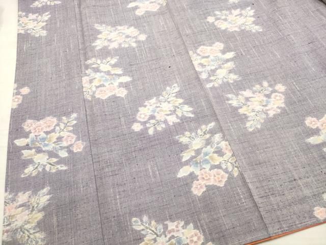 平和屋着物□上質な紬 草花文 正絹 逸品 未使用 AAAZ5408ma