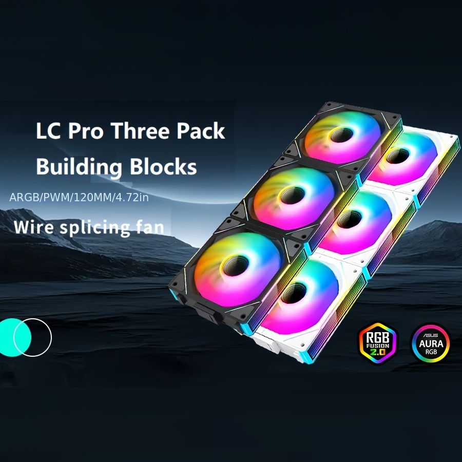 xuanfengxia LC Pro 3連ファン、静音、RGB/ARGB、ゲーミングPC向け冷却