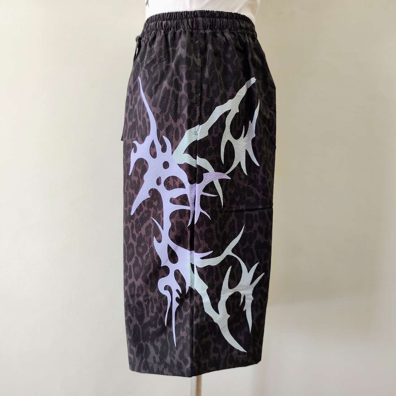 クロミちゃんVSガルフィー ヒョウ柄甚平 黒 Lサイズ 中型犬サイズ Japanese summer clothes デイリーウェア 春夏対応