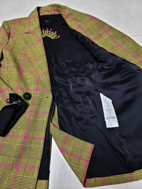ピンク チェック柄ジャケット