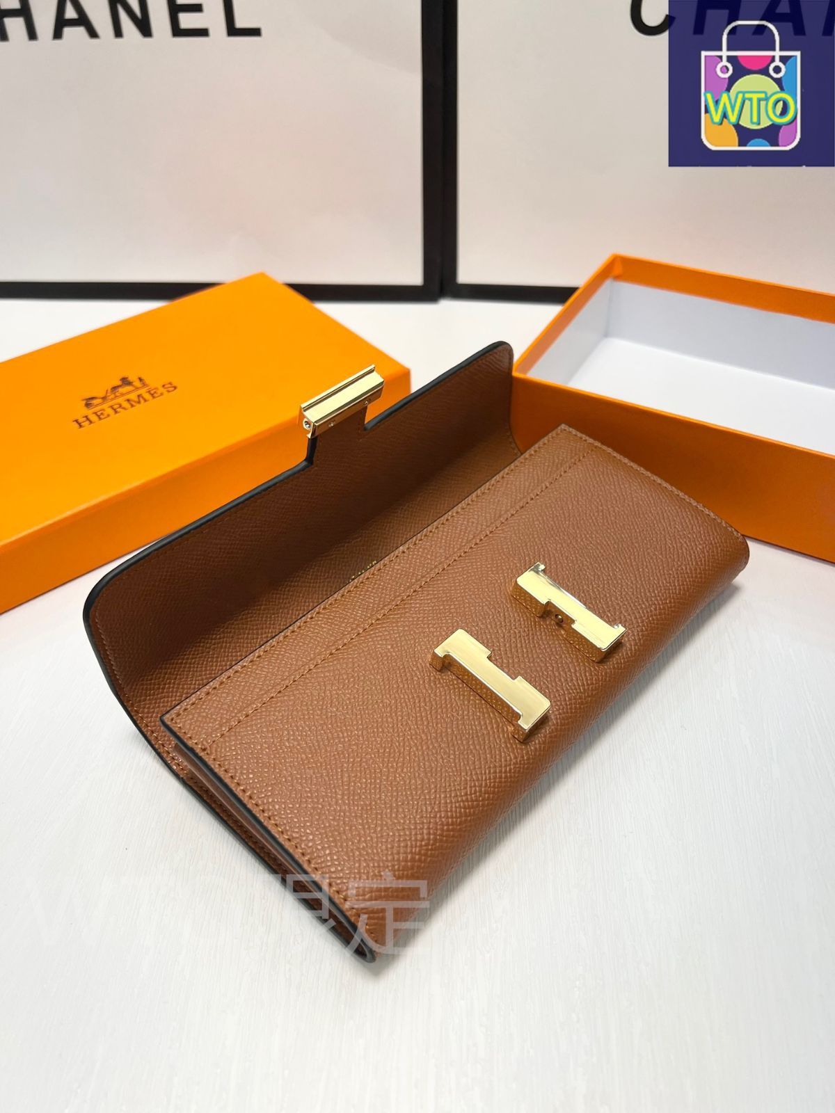  今日 HERM S 黒 ダークイエロー 19 x 10 サイズ クロスグレーンレザー 価格-WTO輸入1 財布 キッズファッション小物