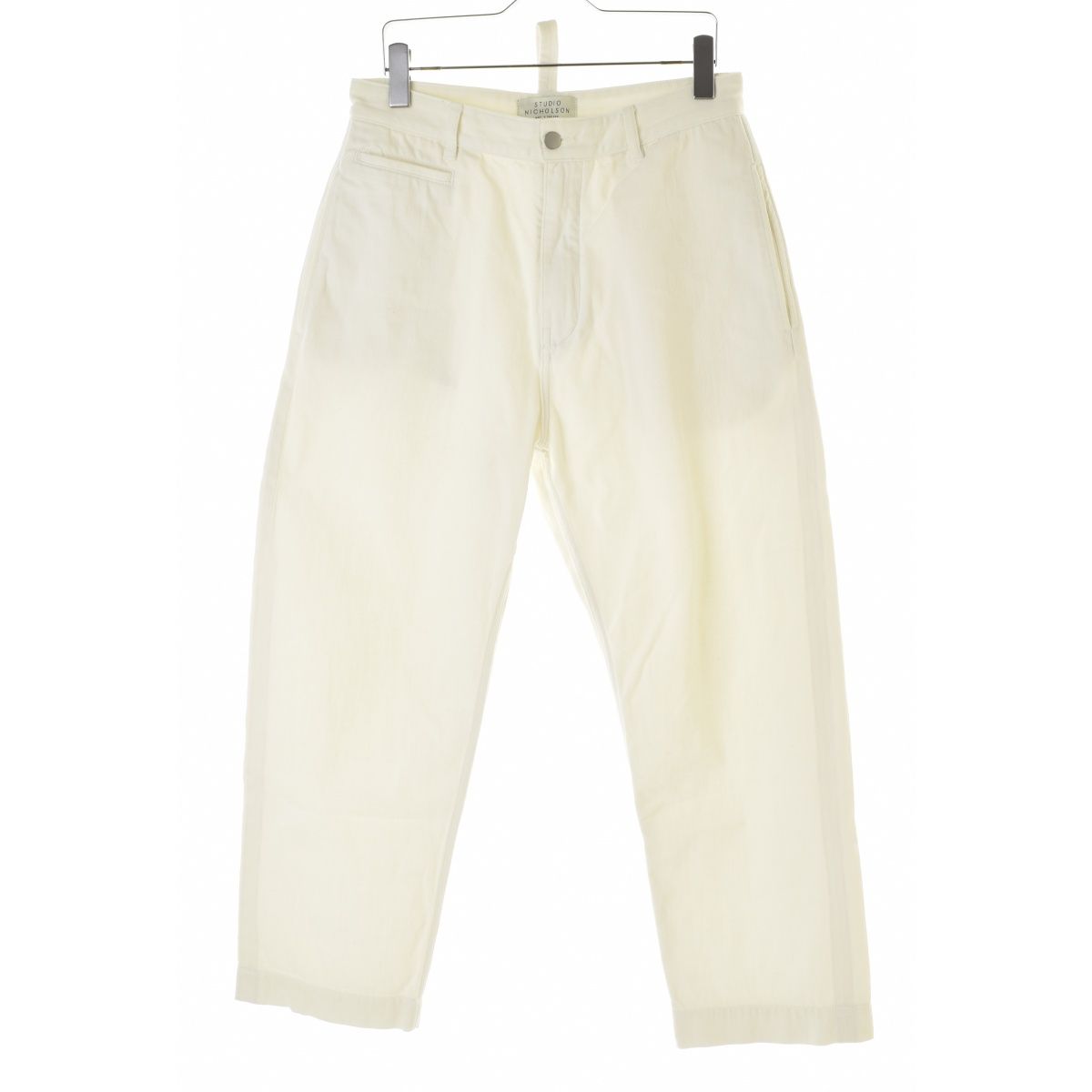 STUDIONICHOLSON】SNM-029 PYAD SELVEDGE DENIM OPTIC WHITEパンツ 