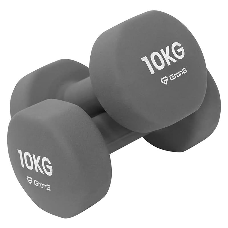 グロング GronG ダンベル 10kg 2個セット グレー 0