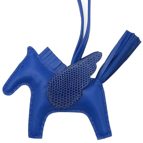 エルメス ロデオ ペガサス PM チャーム ブルーサフィール Z刻印