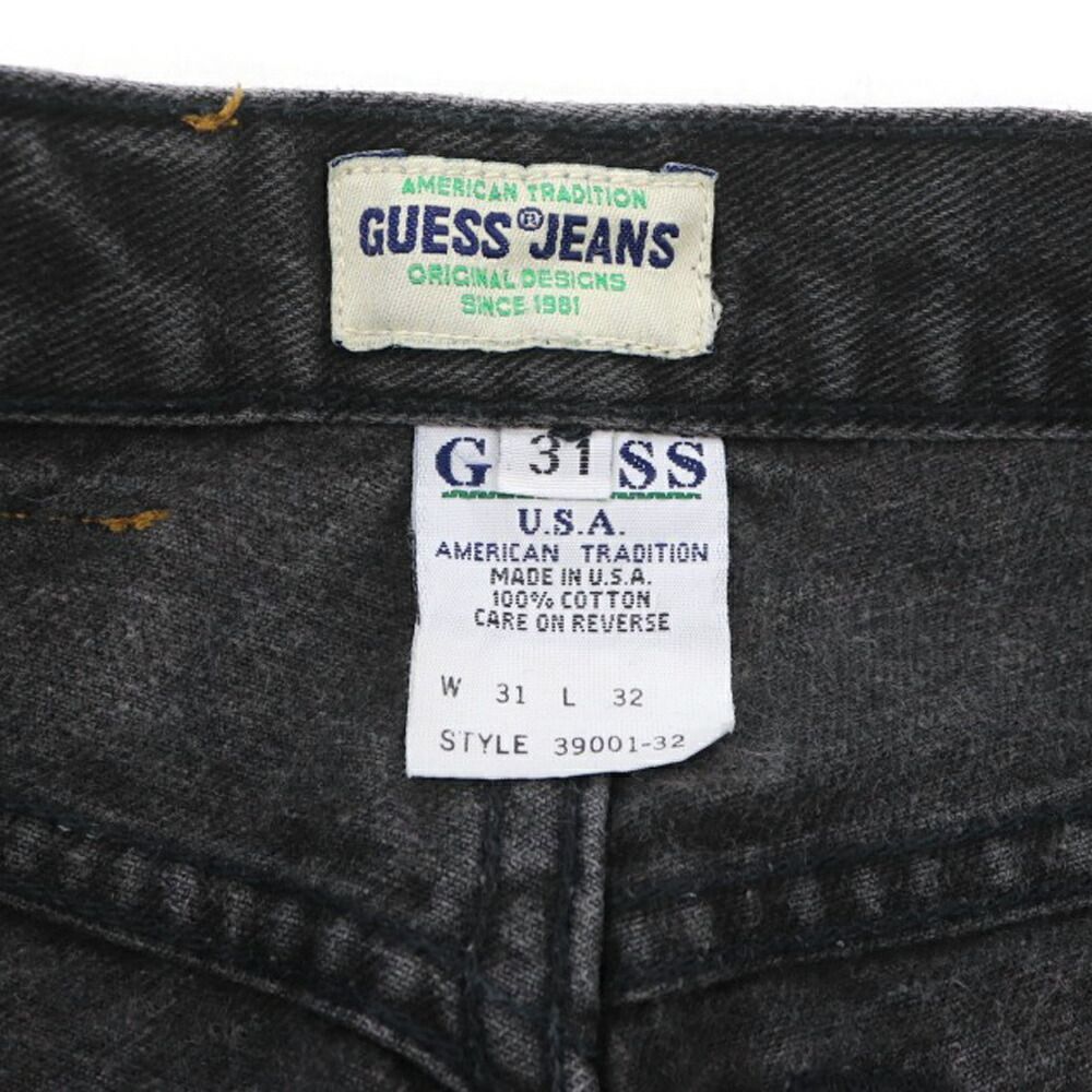 ゲス GUESS デニム パンツ 実寸サイズ:W31 L32 色落ち ブラック ゲス GUESS デニム パンツ 実寸サイズ:W31 L32 色落ち ブラック