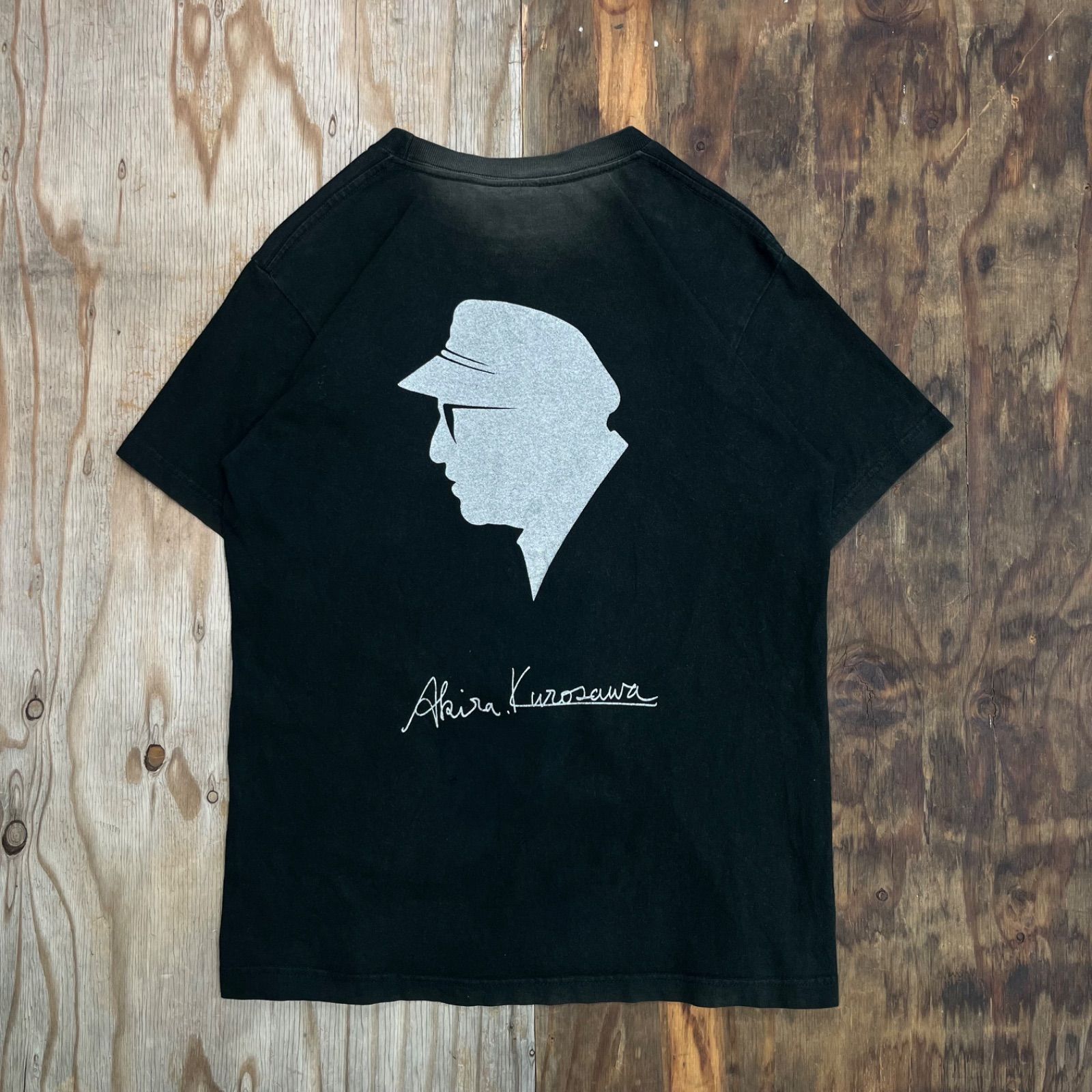 00s 黒澤明 AKIRA KUROSAWA Tシャツ ブラック バックプリント Y2K