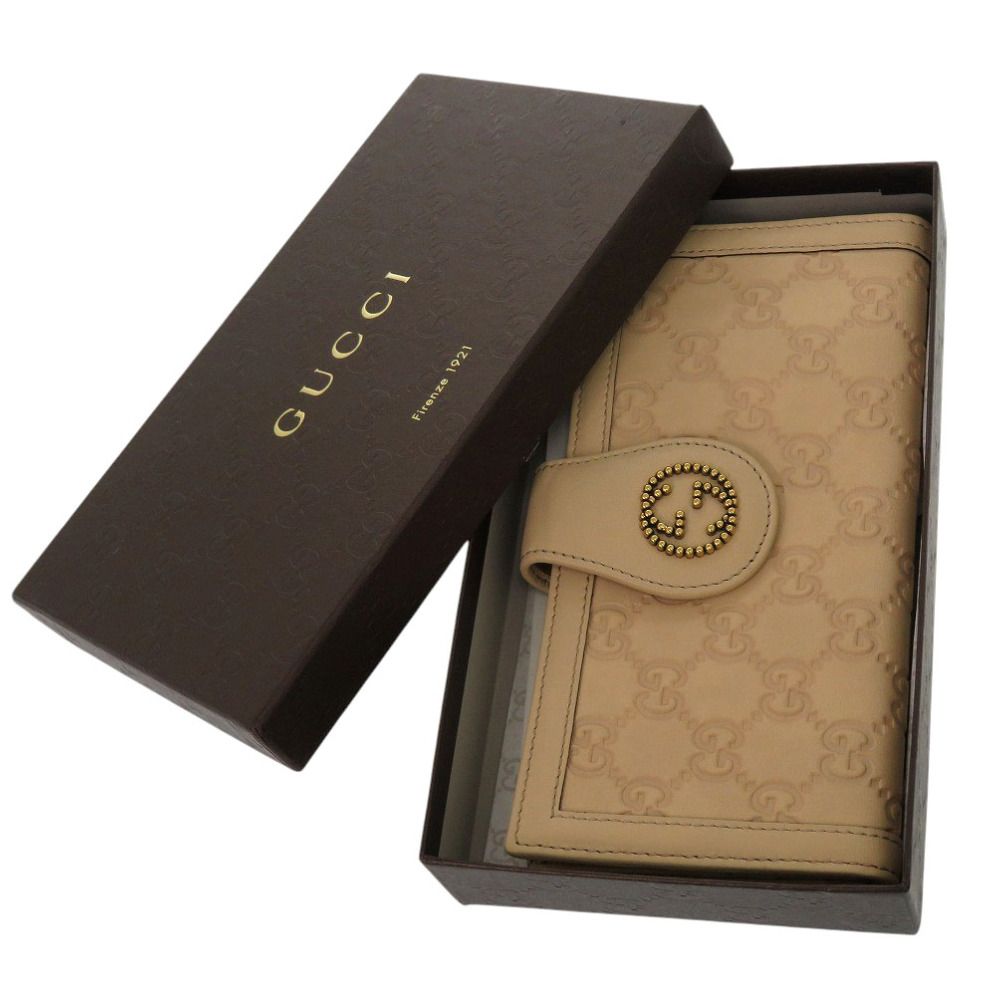 グッチ グッチシマ GG 269978 レザー ベージュ 長財布 長札入れ 札入れ 0872 GUCCI
