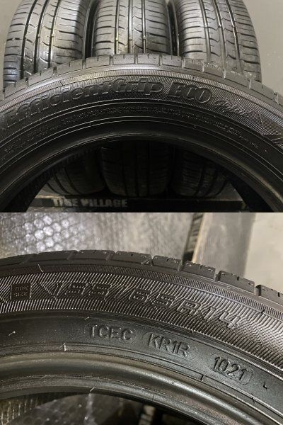 GOODYEAR EfficientGrip ECO EG01 155/65R14 14インチ 夏タイヤ 4本 20～22年製 バリ溝 N-WGN フレアワゴン アルトラパン等　(KTM064)