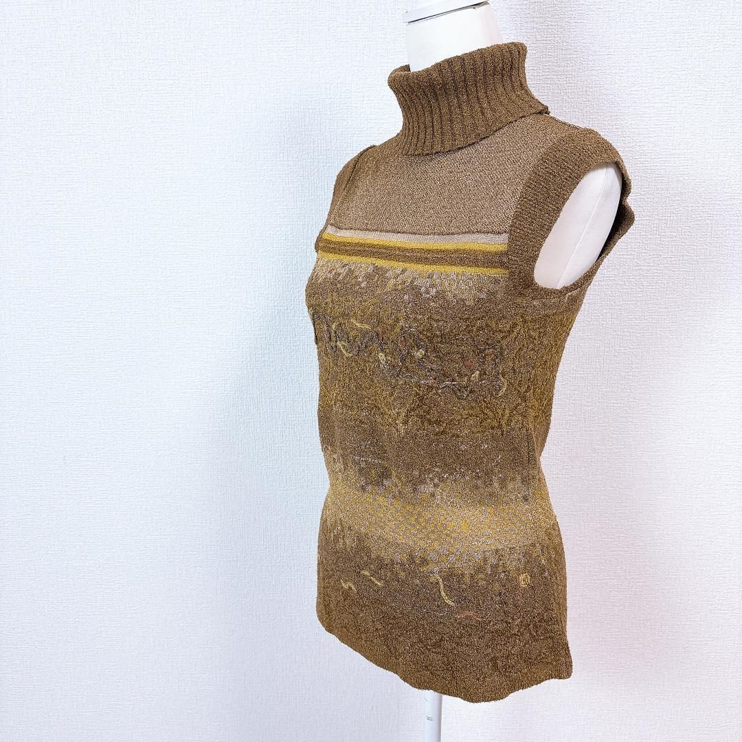 KENZO JUNGLE ケンゾー ハイネック 春夏ノースリーブニット M