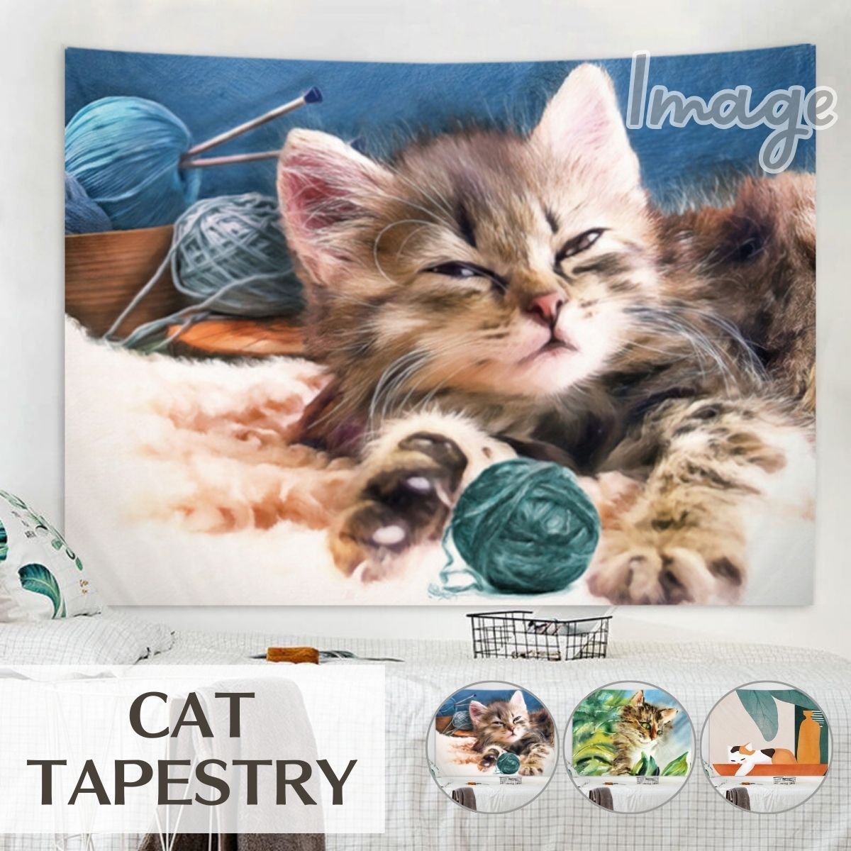 【新品】絵画　タペストリー　猫　花柄　タイル　アンティーク Amazon.co.jp: 掛ける絵 猫 侍 浮世絵太陽 富士山 梅の花